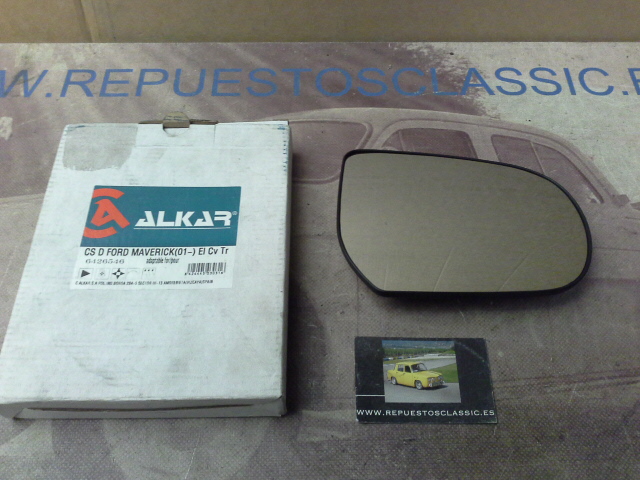 RET440P1 CRISTAL ESPEJO RETROVISOR EXTERIOR DERECHO TERMICO FORD MAVERICK 01-> REF. 6426546
