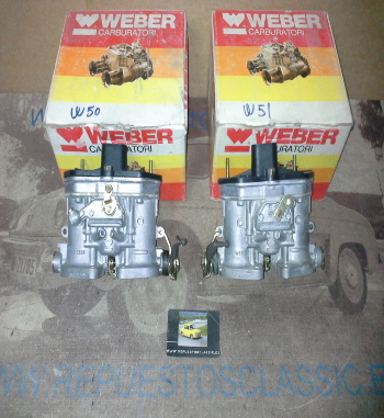 CW-50/51 JUEGO CARBURADORES WEBER 36 IDF 44A y 45A ALFA ROMEO 33, VOLKSWAGEN BEETLE, PORSCHE