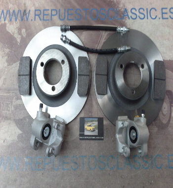 TVK01 KIT COMPLETO FRENOS TRASEROS RENAULT 8, 10, ALPINE A110, FLORIDA, CARAVELLE, PISTON 32mm.