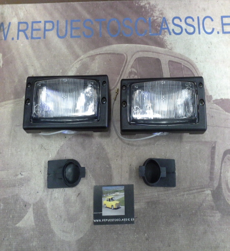 66P9 JUEGO FAROS LARGO ALCANCE ANTINIEBLA BLANCOS RENAULT SUPERCINCO , GT TURBO, 9 , 11 , 19 , 21 Y OTROS MODELOS, REF. PX1562