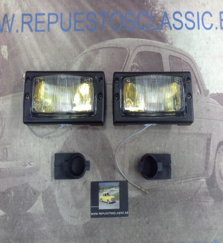 67P9 JUEGO FAROS LARGO ALCANCE ANTINIEBLA AMARILLOS RENAULT SUPERCINCO , GT TURBO, 9 , 11 , 19 , 21 Y OTROS MODELOS, REF. PX1563