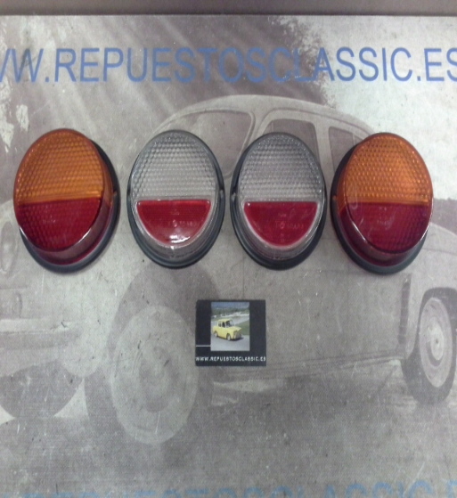 Li38 JUEGO COMPLETO TULIPAS PILOTOS TRASEROS SEAT 850 SPORT COUPE