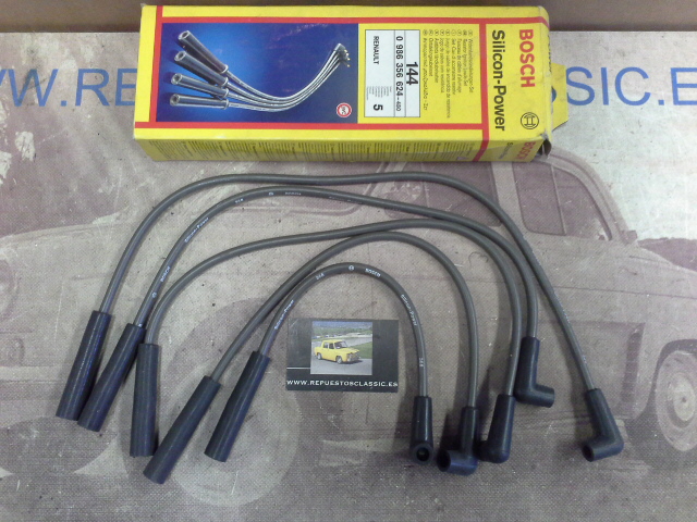 392P3 BOSCH 0986356624 JUEGO CABLES DE BUJIAS RENAULT 9, 11, 19, 21, SUPERCINCO 1.700cc. RENAULT 21 2.0 TURBO