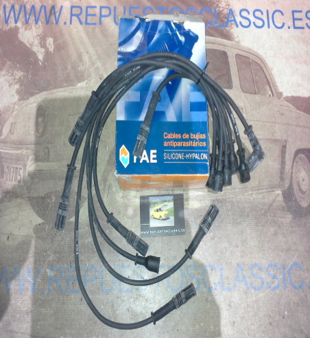 CB104P1 JUEGO CABLES DE BUJIAS FAE 83540 OPEL OMEGA A, COMMODORE B, MONZA A, SENATOR A/B 2.5/2.8/3.0 6CIL.