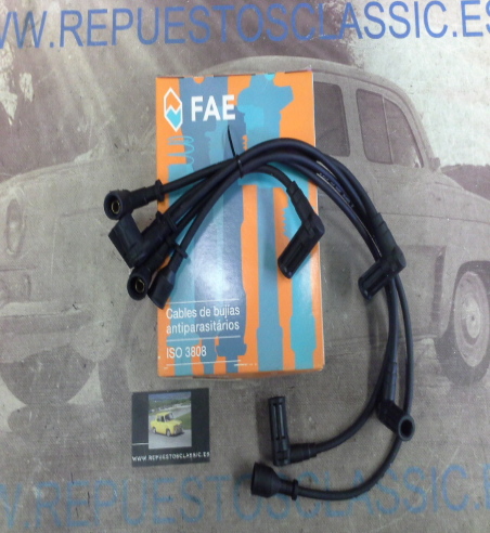 CB122P1 JUEGO CABLES DE BUJIAS FAE 83900 FIAT UNO TURBO, REGATA, LANCIA DELTA, PRISMA 1.3/1.5/1.6