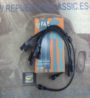 CB134P1 JUEGO CABLES DE BUJIAS FAE 83580 FIAT 127, FIORINO, TOYOTA COROLLA, CARINA, NISSAN CHERRY, VOLVO, ROVER