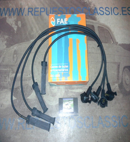 CB146P1 JUEGO CABLES DE BUJIAS FAE 85110 FORD FIESTA 1.6 TURBO/XR2i, ESCORT, ORION 1.3/1.4/1.6 90->