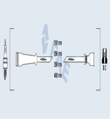 CB168P1 JUEGO CABLES DE BUJIAS FAE 86000 RENAULT MEGANE, LAGUNA, ESPACE, SCENIC 2.0i (F3R) 95->