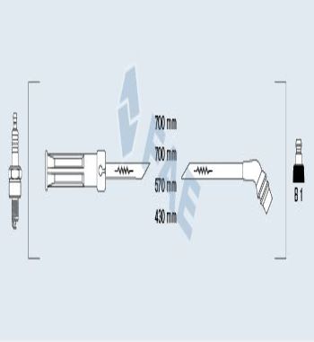 CB169P1 JUEGO CABLES DE BUJIAS FAE 885995 RENAULT MEGANE 1.6i (K7M) 95->