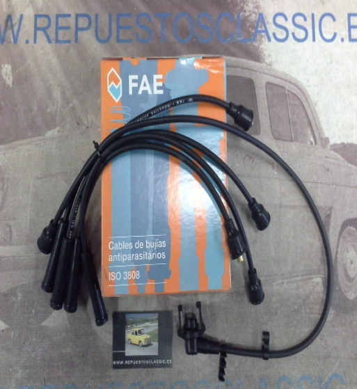 CB174P1 JUEGO CABLES DE BUJIAS FAE 83220 RENAULT 11 TURBO, SUPERCINCO GT TURBO