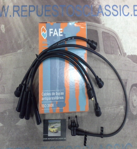 CB174P1 JUEGO CABLES DE BUJIAS FAE 83220 RENAULT 11 TURBO, SUPERCINCO GT TURBO