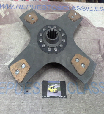 DEi25P1 DISCO EMBRAGUE CERAMICO JOHN DEERE DIAMETRO 380mm 10 ESTRIAS EXT. 45mm INT. 36mm x 52mm, REF. 506052