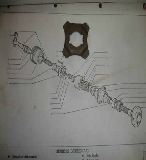 CHAVETA FRENO TUERCA PALIER SEAT 600 FIG.13
