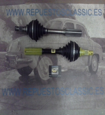 CTN03P3 JUEGO TRANSMISIONES PALIERES LADO RUEDA CITROEN 2cv MOD. DYANE, MEHARI, AMI, 440mm. ESTRIAS L/R 22, L/C 12