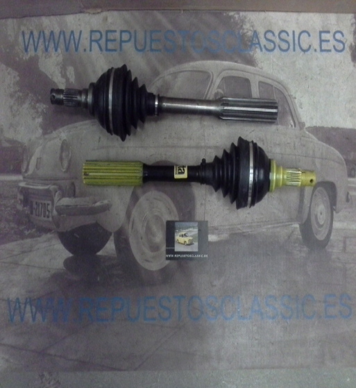 CTN03P3 JUEGO TRANSMISIONES PALIERES LADO RUEDA CITROEN 2cv MOD. DYANE, MEHARI, AMI, 440mm. ESTRIAS L/R 22, L/C 12