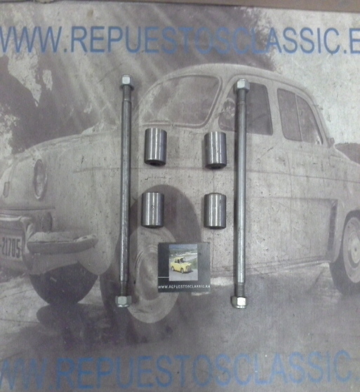 BUJ51 JUEGO EJES BULONES CON CASQUILLOS BRAZOS INFERIORES SUSPENSION DELANTERA RENAULT 4CV, DAUPHINE, GORDINI, ONDINE