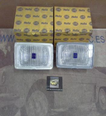 H174P2 JUEGO OPTICA FAROS ANTINIEBLA BLANCOS COMET 550 195x95mm H3, HELLA 1ND135000011-14191
