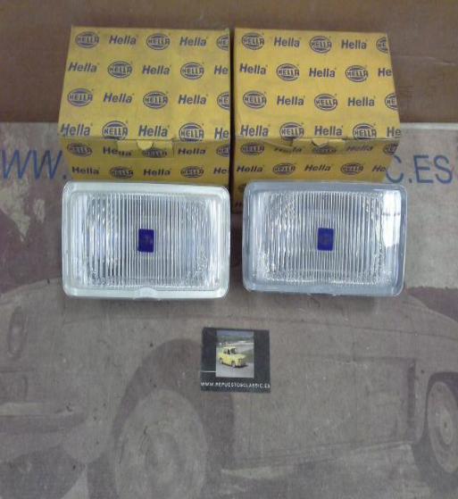 H174P2 JUEGO OPTICA FAROS ANTINIEBLA BLANCOS COMET 550 195x95mm H3, HELLA 1ND135000011-14191