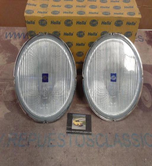 H177P2 JUEGO OPTICAS FAROS ANTINIEBLA REDONDOS BLANCOS H3 200mm. HELLA 1N8148103011-14414
