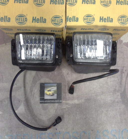 H224P3 JUEGO FAROS ANTINIEBLA BLANCOS H3 SEAT TOLEDO MK1 91>95, HELLA 1NA961557014-1NA961557024, 14233-14234