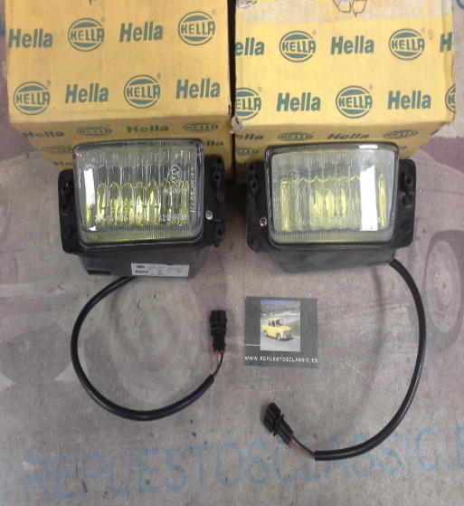 H228P3 JUEGO FAROS ANTINIEBLA AMARILLOS SEAT IBIZA II, TOLEDO I HELLA 1NA907033114-1NA907033124, 14235-14236