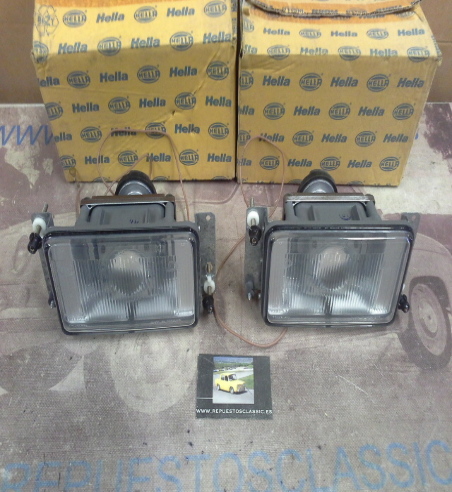 H240P3 JUEGO FAROS ANTINIEBLA H3 160x100mm. VEHICULO INDUSTRIAL, CAMION, AUTOCAR, HELLA 1NL131760001-14305