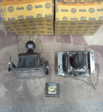 H240P3 JUEGO FAROS ANTINIEBLA H3 160x100mm. VEHICULO INDUSTRIAL, CAMION, AUTOCAR, HELLA 1NL131760001-14305