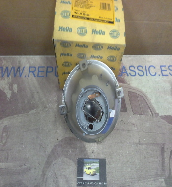 H255P3 OPTICA FARO IZQUIERDO LUZ CORTA H4 BMW 5 E28 81>88, 7 E23 77>87, HELLA 1A6125801011-12150