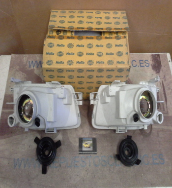 H270P3 JUEGO FAROS H4 OPEL ASTRA F 91>98, HELLA 1AG007573021-1AG007573011, 12636-12635