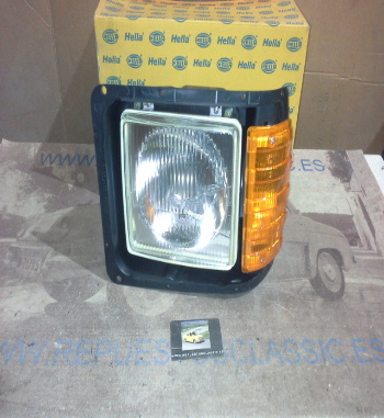 H297P3 FARO IZQUIERDO H4 CON PILOTO INTERMITENTE AMBAR MERCEDES-BENZ MB 100, HELLA 12217