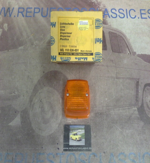 H437P4 TULIPA AMBAR PARA PILOTO INTERMITENTE 2BA003014011 (21022), HELLA 9EL110536001 (92019) 85x85x45mm.