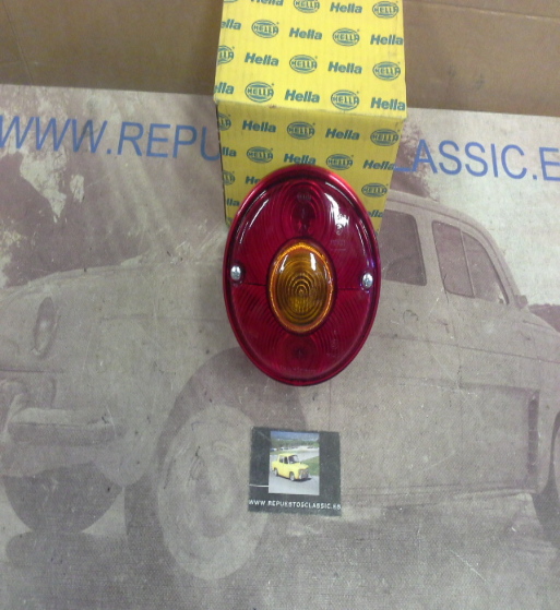 H498P5 PILOTO TRASERO REDONDO UNIVERSAL 3 SERVICIOS CON LUZ MATRICULA, HELLA 2SE001686142 (26046) DIAMETRO 140mm.