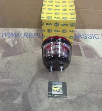 H498P5 PILOTO TRASERO REDONDO UNIVERSAL 3 SERVICIOS CON LUZ MATRICULA, HELLA 2SE001686142 (26046) DIAMETRO 140mm.