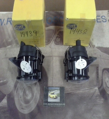 H532P6 JUEGO FAROS ANTINIEBLA VOLKSWAGEN POLO IV 99> (6N2), HELLA 1NA963981031-1NA963981041 (14438-14439)