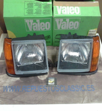 IFi98P5 JUEGO FAROS H4 LANCIA-AUTOBIANCHI Y10 LX-4WD ->89 PILOTO INTERMITENTE AMBAR, VALEO 084440 - 084441