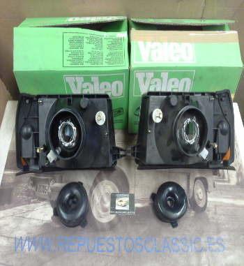 IFi98P5 JUEGO FAROS H4 LANCIA-AUTOBIANCHI Y10 LX-4WD ->89 PILOTO INTERMITENTE AMBAR, VALEO 084440 - 084441