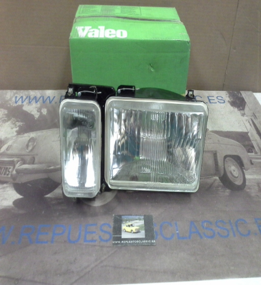 IRE505P12 CONJUNTO OPTICAS FARO IZQUIERDO RENAULT 12 S 74-> FOCO EUROPEO, VALEO 029336-029320
