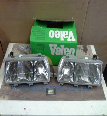 082635-082636 P4 JUEGO FAROS VALEO H1+H1 RENAULT 9 , 11 2ª FASE 83-> REGULACION MANUAL