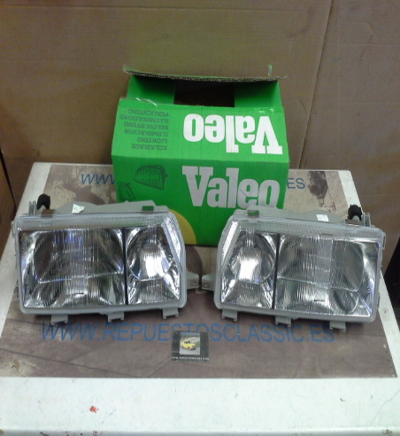 082635-082636 P4 JUEGO FAROS VALEO H1+H1 RENAULT 9 , 11 2ª FASE 83-> REGULACION MANUAL