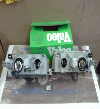 082635-082636 P4 JUEGO FAROS VALEO H1+H1 RENAULT 9 , 11 2ª FASE 83-> REGULACION MANUAL