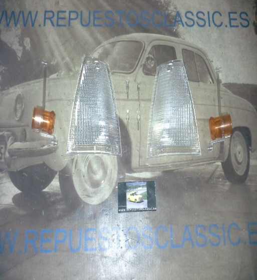 15P10 JUEGO TULIPAS PILOTOS INTERMITENTES DELANTEROS FIAT REGATA 87> BLANCO