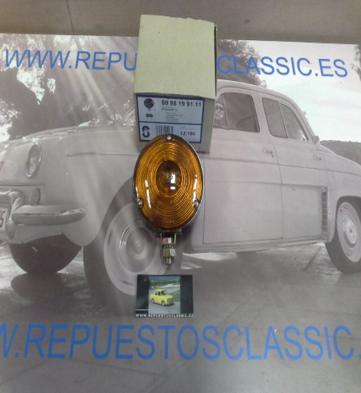 Pi662P3 PILOTO INTERMITENTE REDONDO UNIVERSAL AMBAR 110mm. VEHICULO INDUSTRIAL, CAMION, TRACTOR, REMOLQUE (Ref. 0098199111 - 121