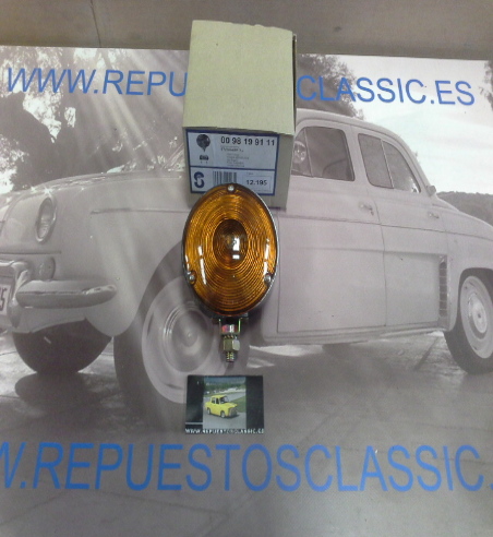 Pi662P3 PILOTO INTERMITENTE REDONDO UNIVERSAL AMBAR 110mm. VEHICULO INDUSTRIAL, CAMION, TRACTOR, REMOLQUE (Ref. 0098199111 - 121