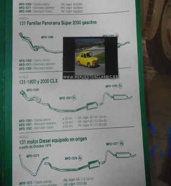 1092 SILENCIOSO TRASERO SEAT 131 1800, 2000 CLX 50 mm