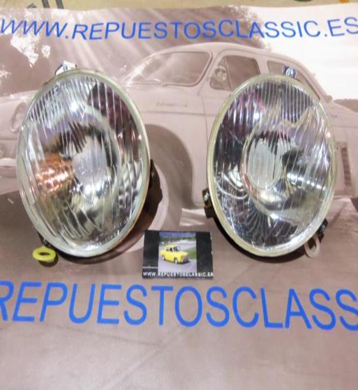 ISI78 JUEGO OPTICAS FAROS SIMCA 1000 PRIMERA SERIE Y TRACTOR 155 mm