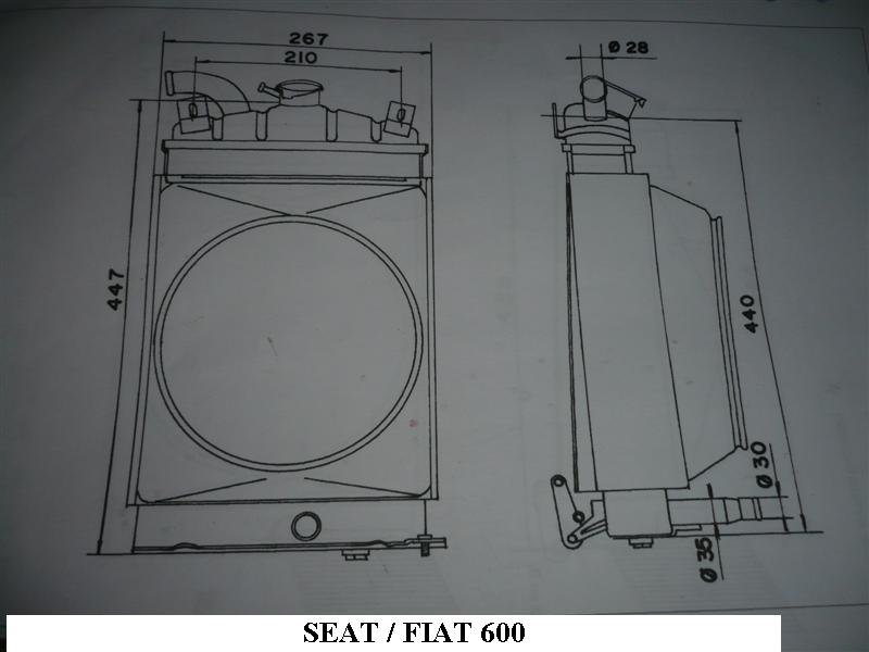 RAM001* RADIADOR MOTOR SEAT 600