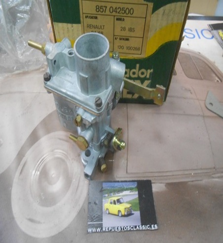 CS-4* CARBURADOR SOLEX 28 IBS RENAULT 4 MODELO 68 SIN TUBO DEPRESOR