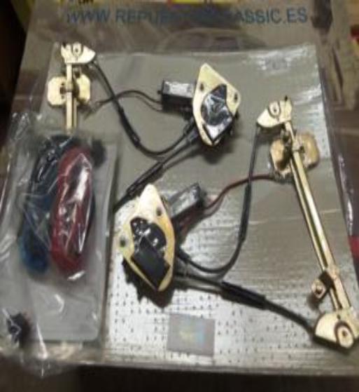 FA37P8 JUEGO ELEVALUNAS ELECTRICOS FIAT PUNTO PUERTAS TRASERAS INCLUYE KIT DE INSTALACION COMPLETO