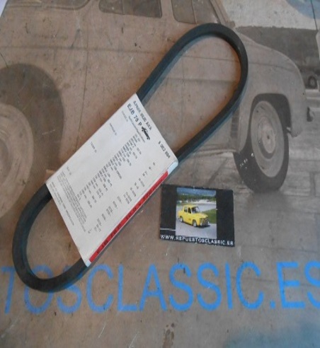 EJB78P CORREA CITROEN 2CV, 3CV, DYANE, C8, MOTORES 602 cc, SIMCA 1200, SEAT 124 DESARROLLO 10X779 mm