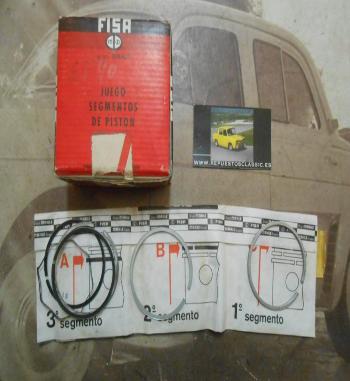 SEG82 JUEGO SEGMENTOS 4 PISTONES 73 mm +0.40 SEAT 124, 128, 1200 SPORT, RITMO/RONDA 65 MOTOR 1197cc , 1,5x2x3,96mm , FISA-MAHLE